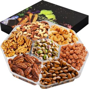 Black Gift Box (7 Assortments) Arrangement Fruit & Nut Gift