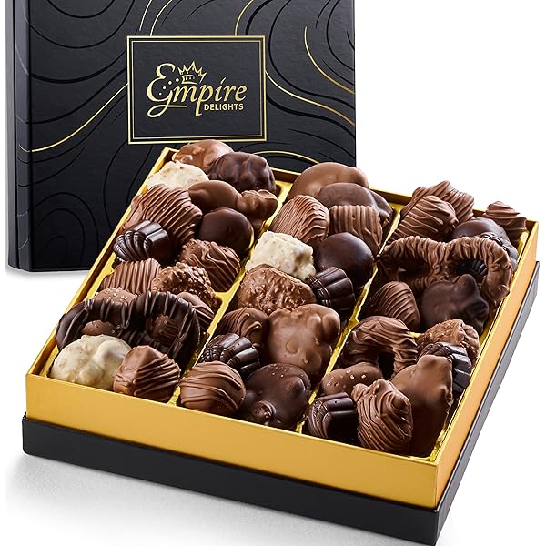 Chocolate Gift Box with Assorted Gourmet Chocolates - Food Gift Basket