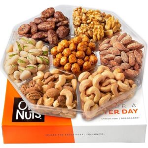 Oh! Nuts 7 Variety Nuts Gift Basket - Healthy Food Assorted Nuts Gifts Baskets -